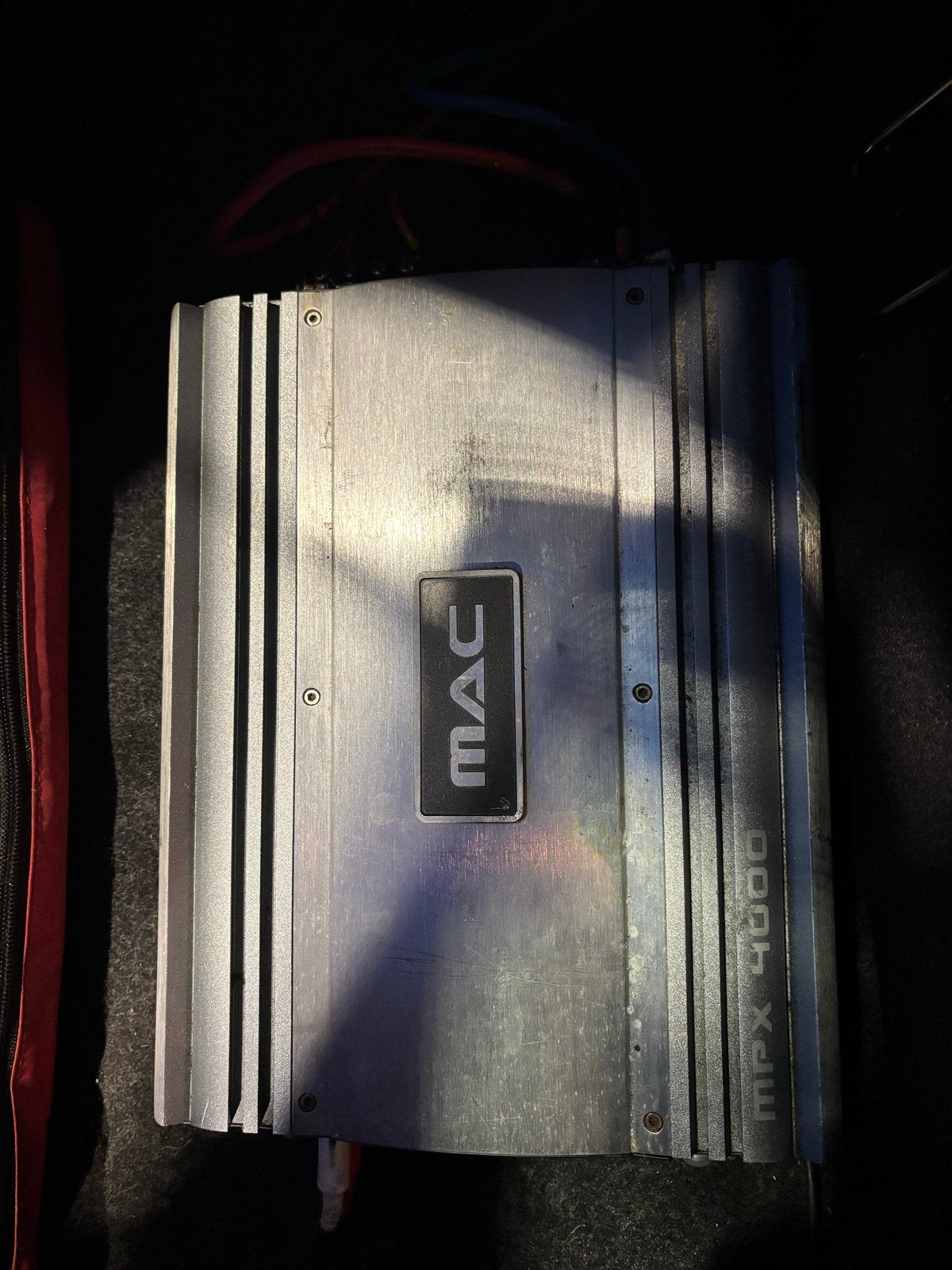 MAC Audio MPX 4000 Versterker & MPX Box 112 Subwoofer, Ophalen of Verzenden, Gebruikt