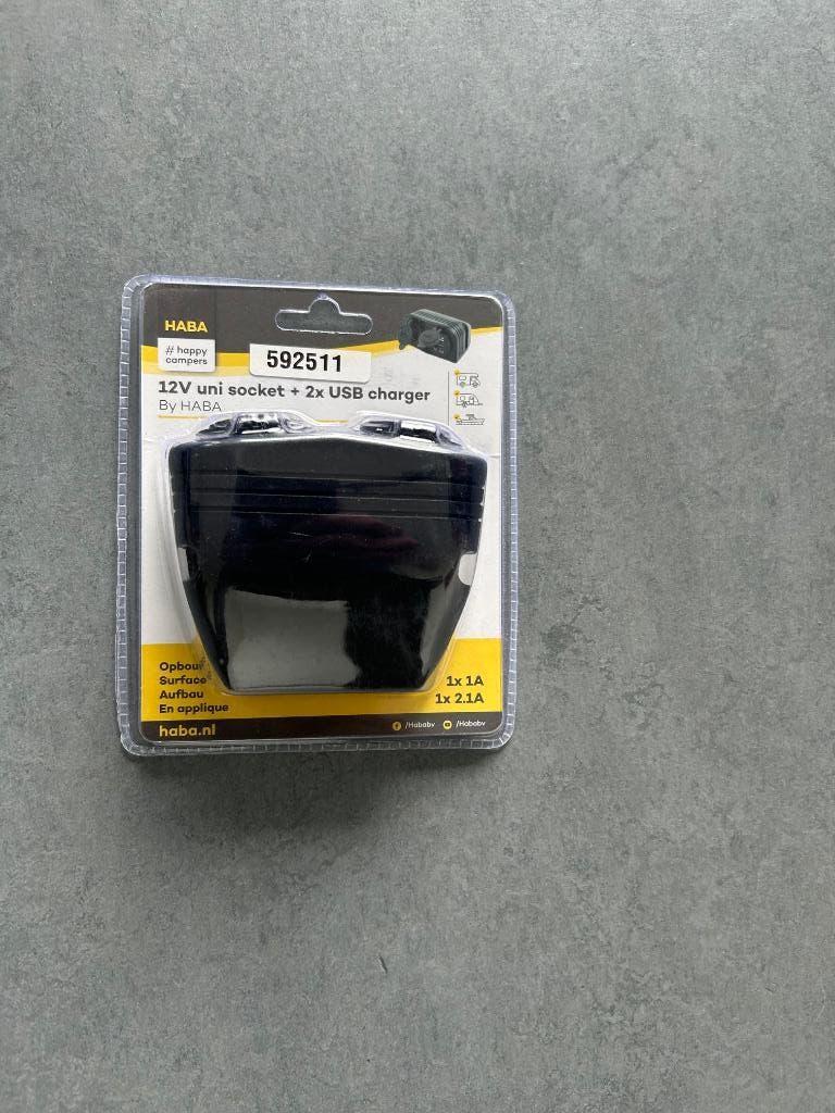 Haba 12V + USB contactdoos opbouw, Ophalen of Verzenden, Nieuw