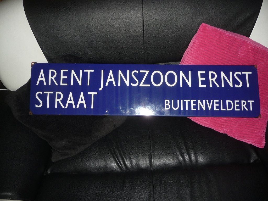 emaille straatnaambord buitenveldert, Ophalen of Verzenden