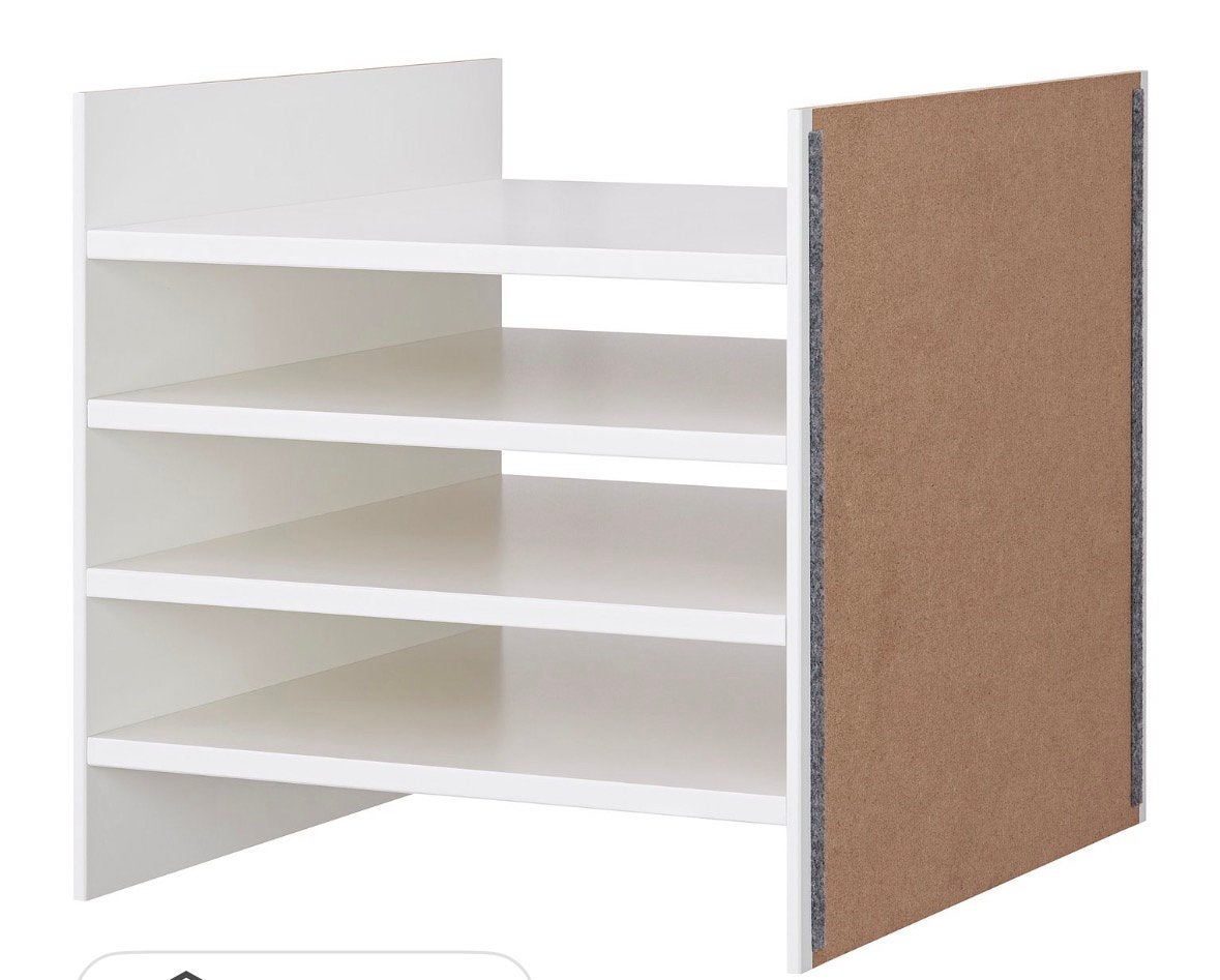 Ikea Kallax inzet met 4 planken wit, Ophalen, Minder dan 50 cm, Zo goed als nieuw, Minder dan 100 cm