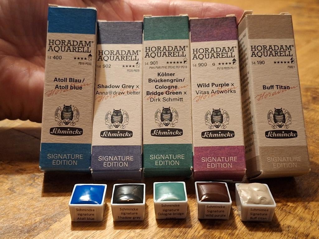 5x ½ napjes Schmincke Horadam aquarelverf Signature Edition, Ophalen of Verzenden, Nieuw
