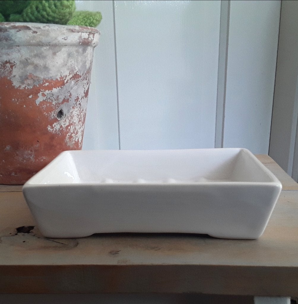 Keramieken zeepbakje - wit - brocant - landelijk - nieuw, Nieuw, Ophalen of Verzenden, Landelijk, Wit