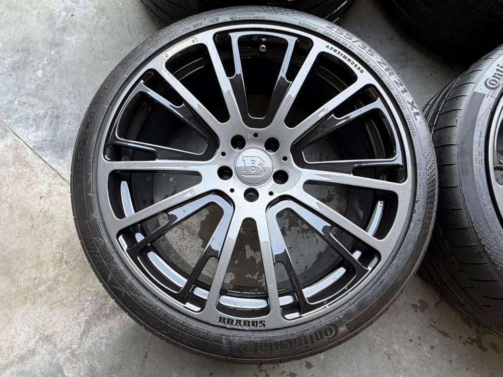 21 inch Origineel Brabus velgen met zomerbanden 5x112, Gebruikt, 255 mm, Banden en Velgen, Personenwagen