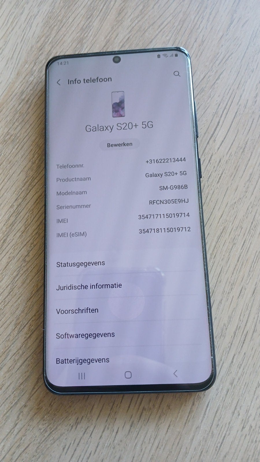 SAMSUNG S20 PLUS 5G 128GB, Ophalen, Galaxy S20, Zwart, Touchscreen