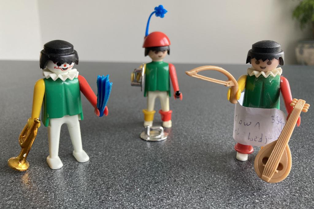 Playmobil 3390 3 clowns met muziekinstrumenten, Ophalen of Verzenden, Complete set