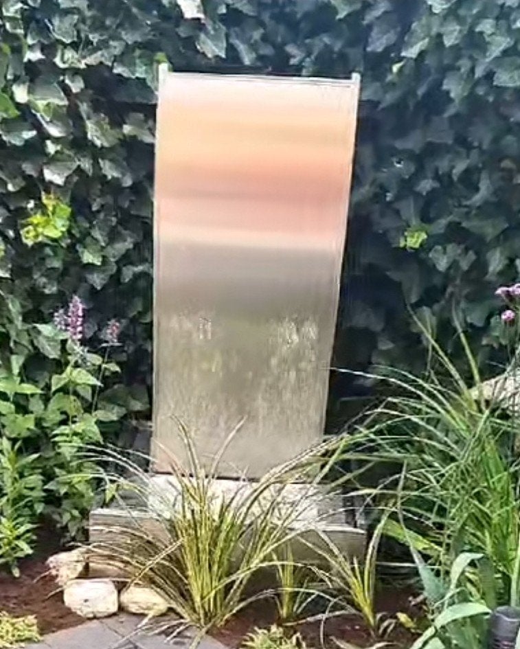 RVS Waterval Ornament voor Tuin of Vijver, Ophalen, Gebruikt, Rvs, Waterval