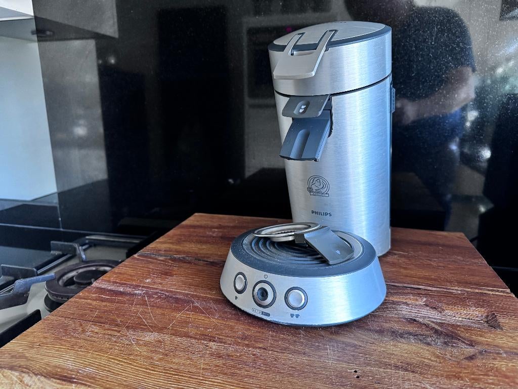 ✅ Philips Senseo HD7840 RVS + 3x Brabantie RVS Voorraadbus, Witgoed en Apparatuur, Koffiezetapparaten, Gebruikt, Koffiemachine
