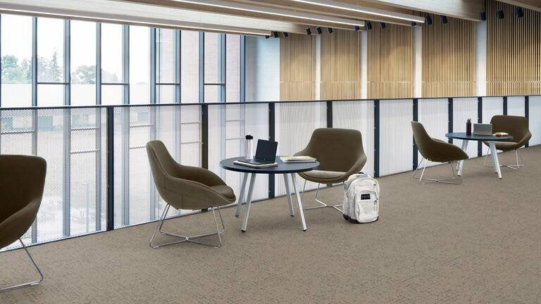 Beige Mink tapijttegels goedkoop van Interface, op voorraad, 75 m² of meer, Beige, Nieuw, Ophalen of Verzenden