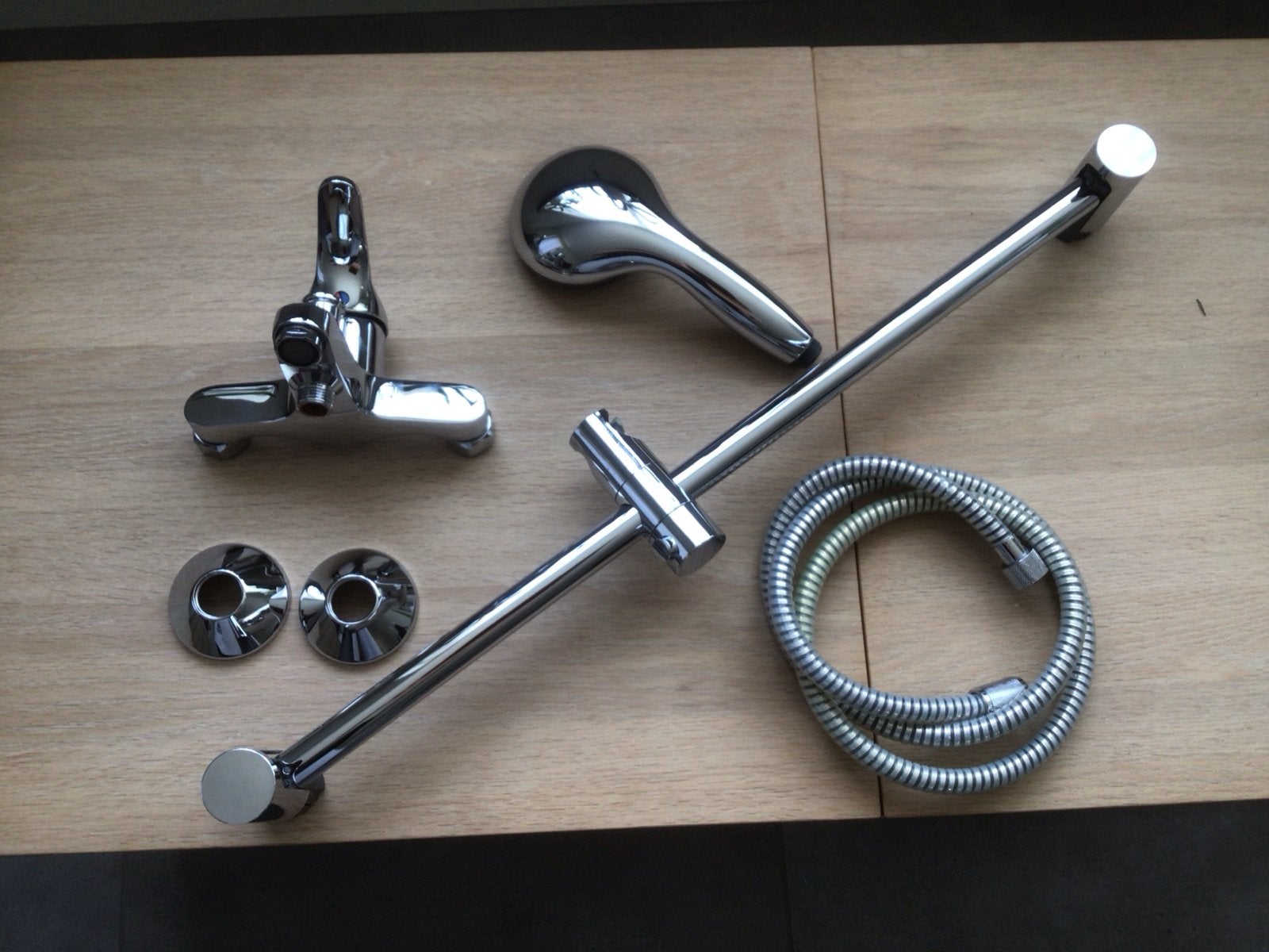Douchebad set Ideal Standard - Kraan, handdouche, glijstang, Ophalen of Verzenden, Zo goed als nieuw, Chroom, Douche