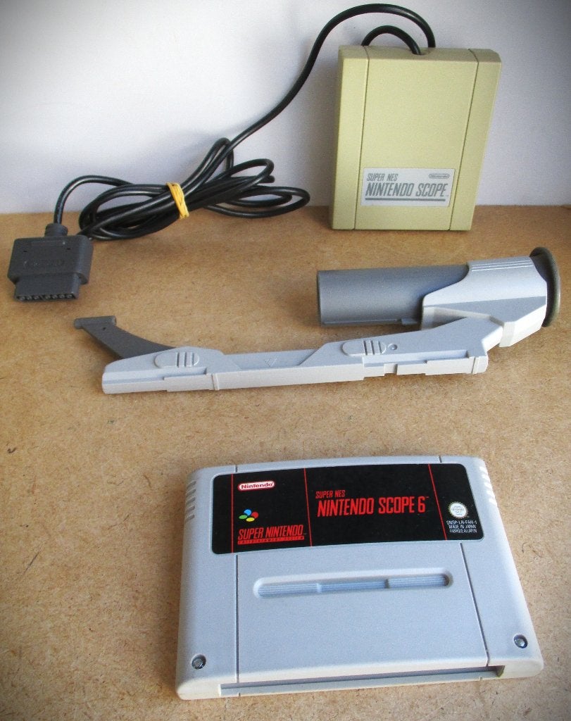 Nintendo Scope 6 Super Nes +Receiver + (deel) lichtpistool, Gebruikt, Overige genres, 1 speler, Ophalen of Verzenden