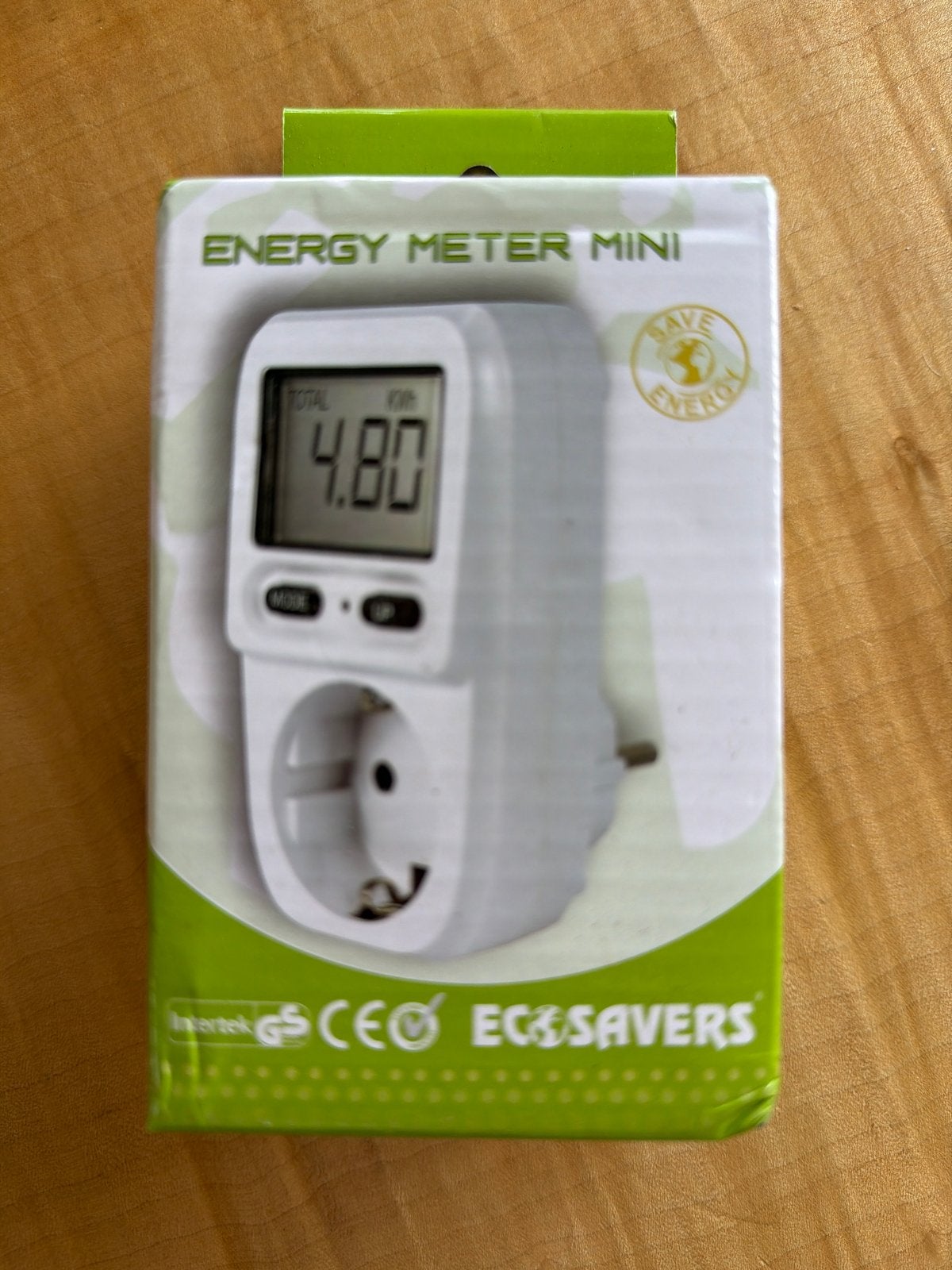 ECOSAVERS Energiemeter Mini - Energieverbruik meten, Doe-het-zelf en Verbouw, Meetapparatuur, Ophalen of Verzenden, Nieuw, Elektriciteit