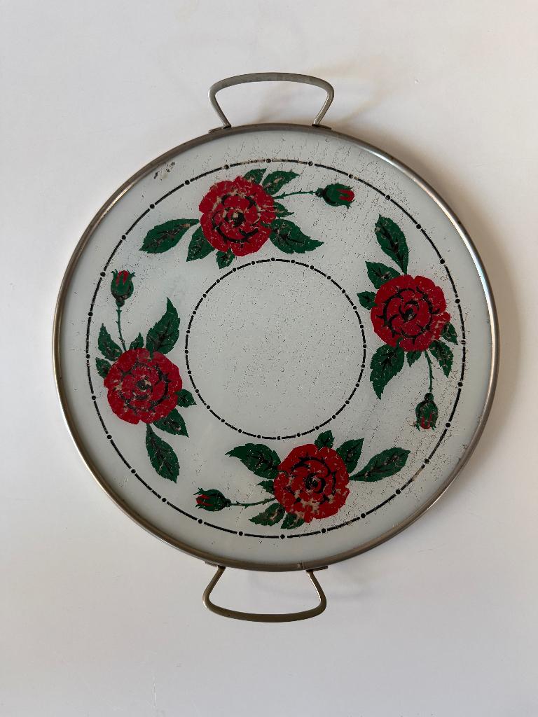 Vintage DDR taartschaal, brocante taartplateau