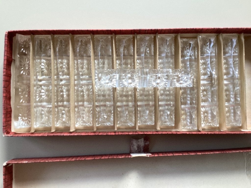 Vintage kristallen messenlegers, Ophalen of Verzenden