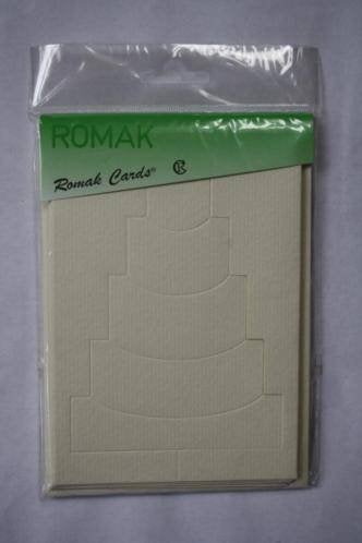3 pakjes Romak Zig-zag kaarten taart ivoor, Ophalen of Verzenden, Nieuw, Overige thema's, Blanco kaart of Basiskaart