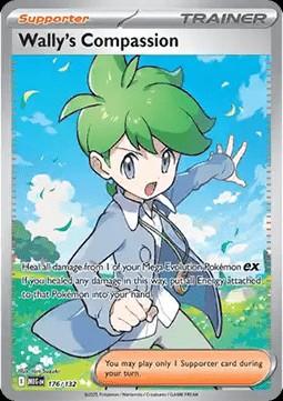 WALLY'S COMPASSION 176/132 - MEGA EVOLUTION, Ophalen of Verzenden, Nieuw, Losse kaart, Foil