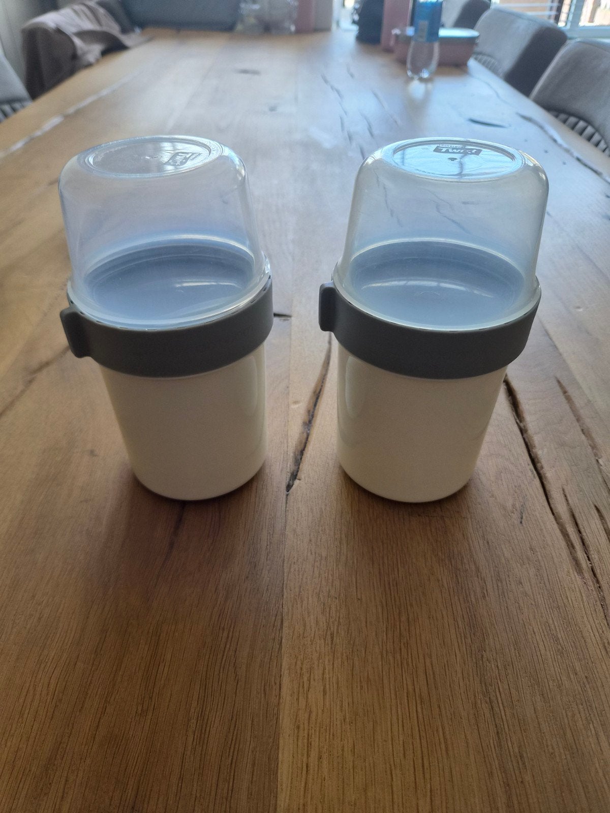 2x musli/yogurt beker van lock en lock, Overige typen, Ophalen, Zo goed als nieuw, Overige merken