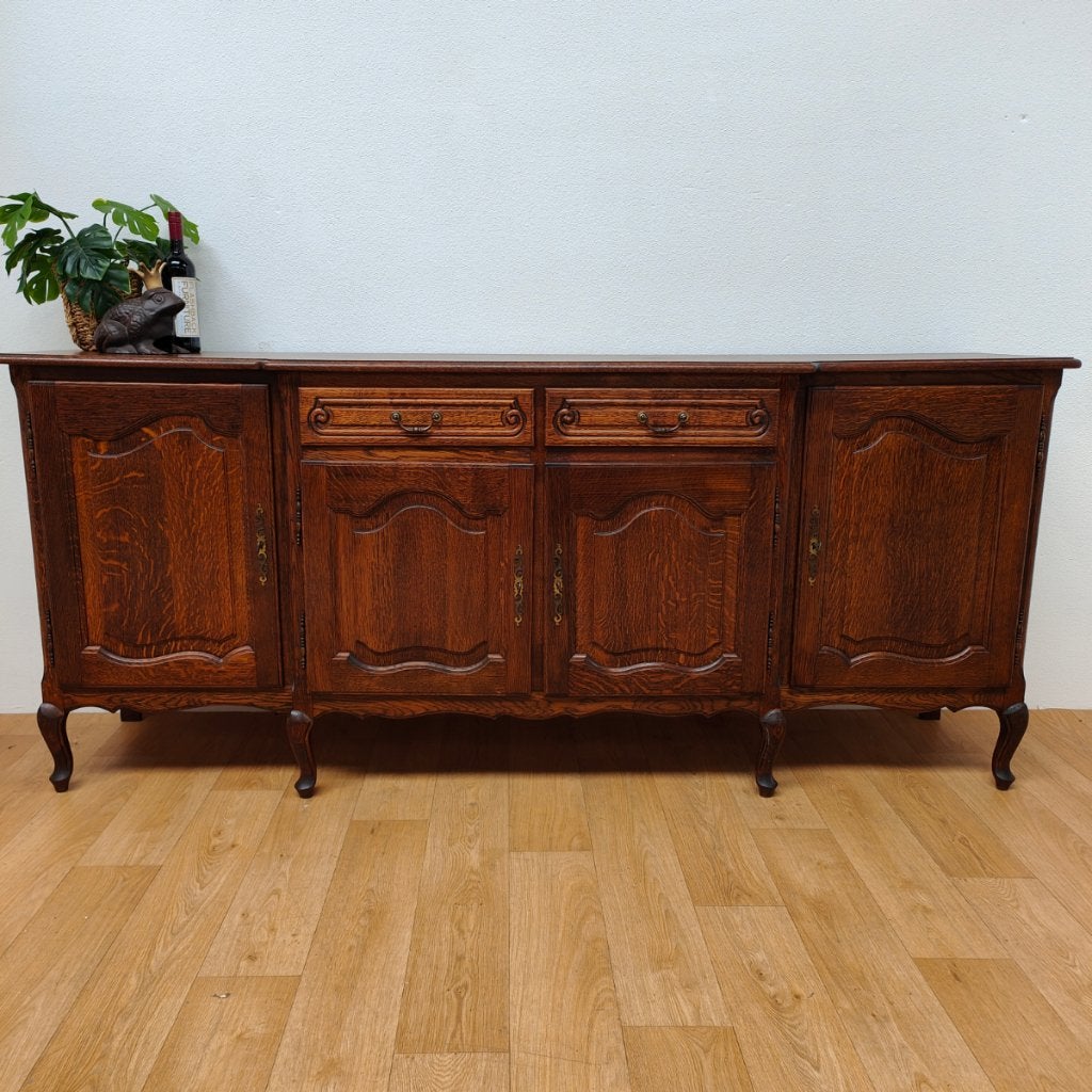 Vintage Landelijk Louis XV dressoir wandkast buffetkast 602, Valkenswaard, Gebruikt, 5 laden of meer, Info@flashbackfurniture.nl