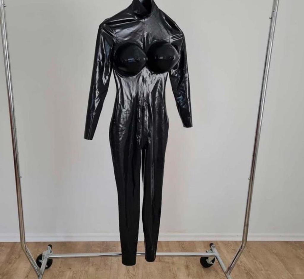 Latex Catsuit maat L, Verzenden, Nieuw, Zwart