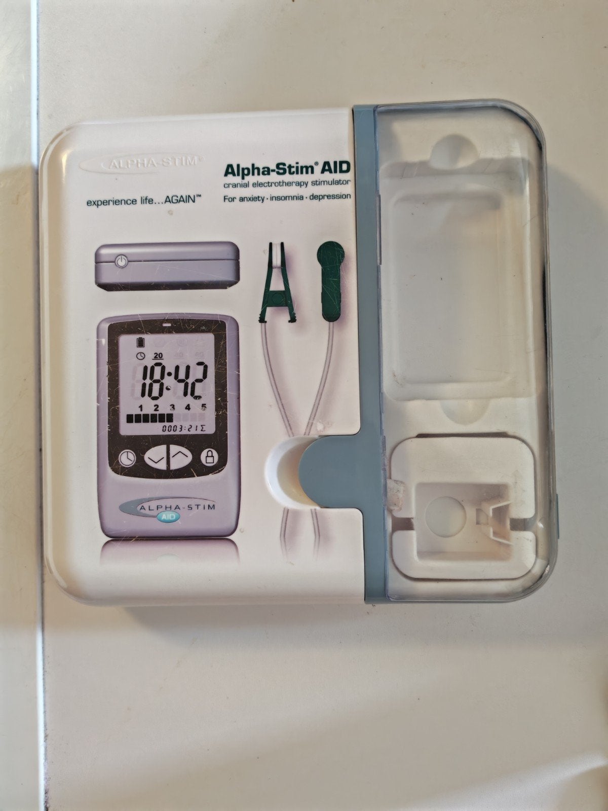 Alpha-Stim AID Craniale Elektrostimulator voor Angst/Slaap, Ophalen of Verzenden, Zo goed als nieuw, Overige typen
