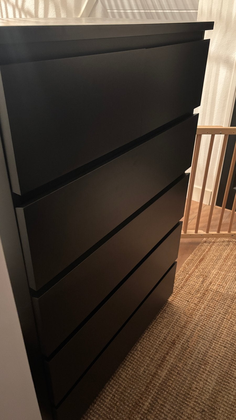 IKEA Malm ladekast, 6 lades, zwart en in goede staat!, Ophalen, Gebruikt, 5 laden of meer, 50 tot 100 cm