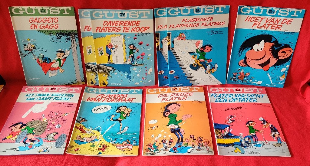 10x Guust Flater in zeer goede staat, Boeken, Ophalen of Verzenden, Zo goed als nieuw, André Franquin, Meerdere stripboeken