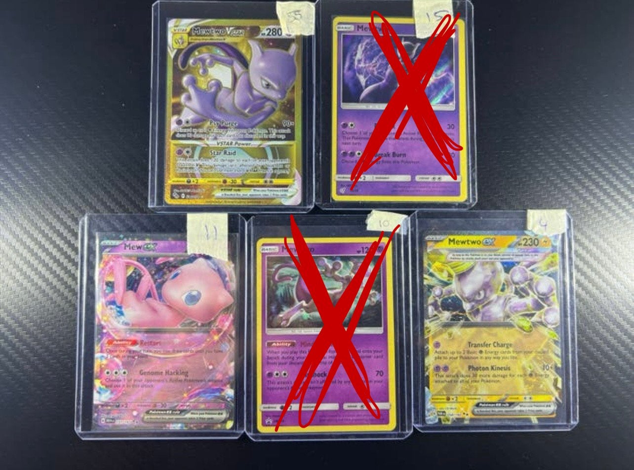 Pokémon Diverse Mew & Mewtwo Bundle (Also Sold Separately), Hobby en Vrije tijd, Verzamelkaartspellen | Pokémon, Verzenden, Zo goed als nieuw