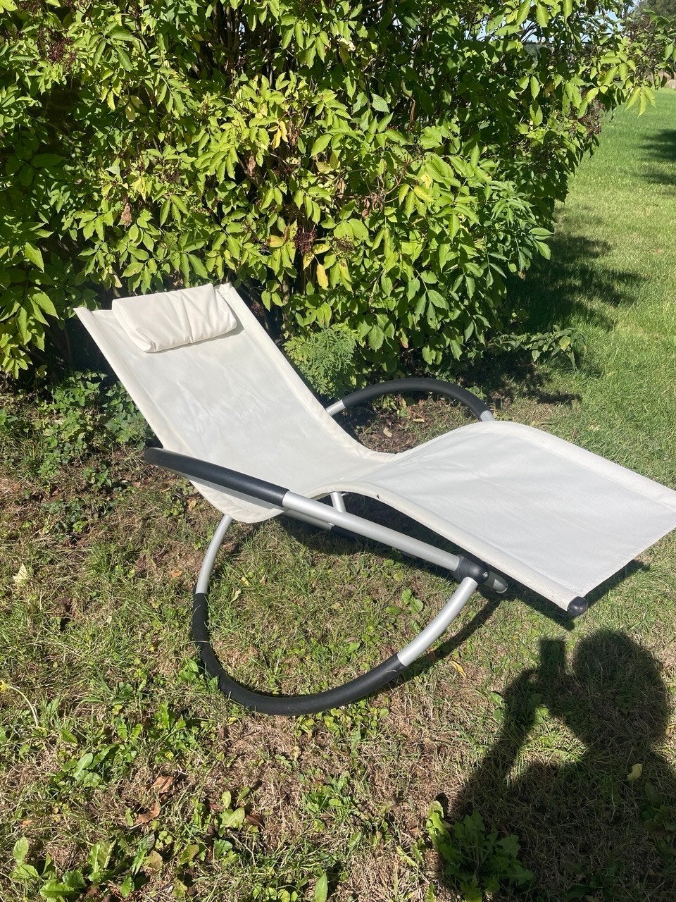 Inklapbare relax/ligstoel voor binnen of buiten, Tuin en Terras, Ophalen, Zo goed als nieuw, Textileen, Inklapbaar