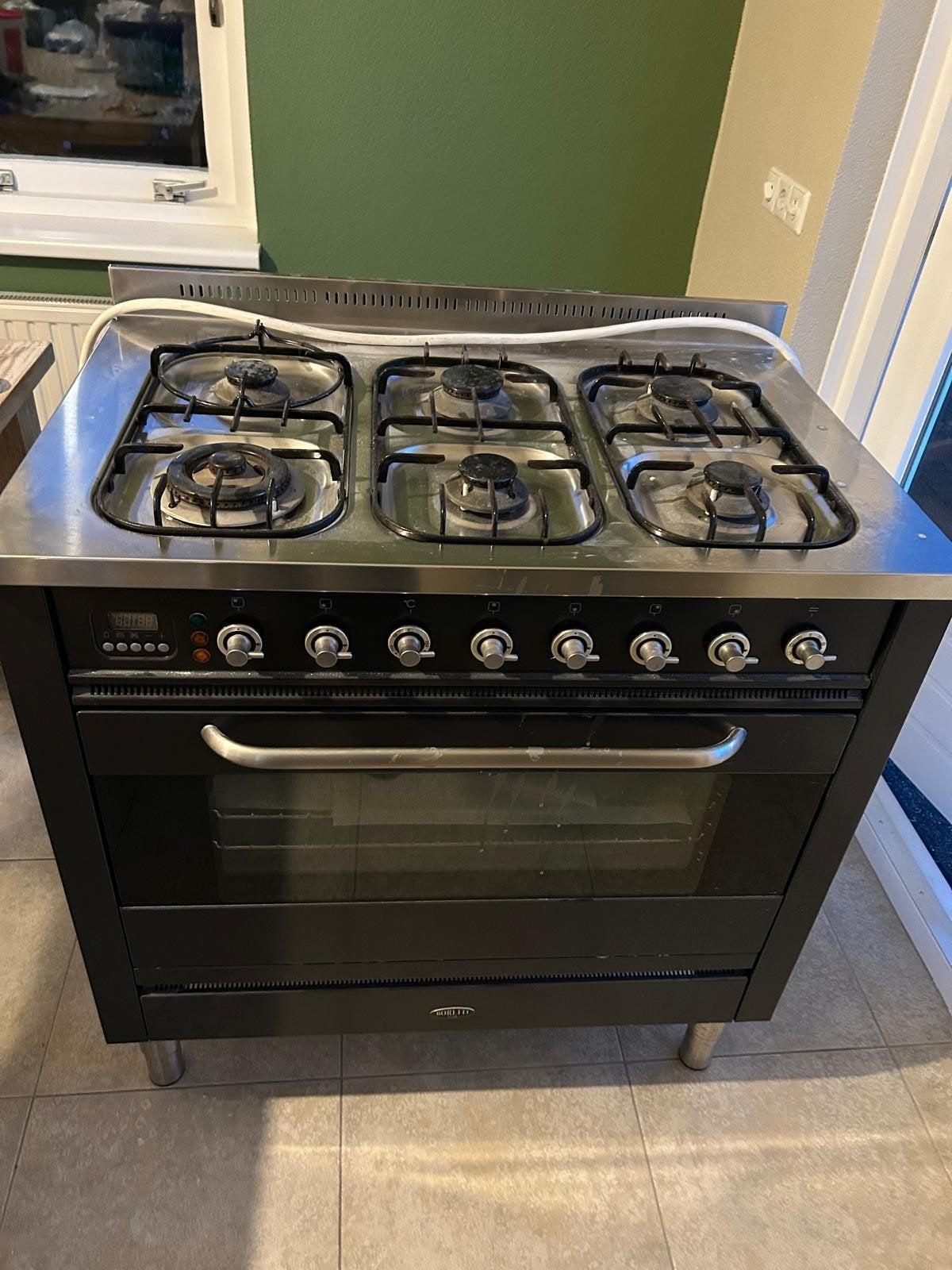 Boretti fornuis met 6 gaspitten en oven., Ophalen, Gebruikt, 60 cm of meer, Gas