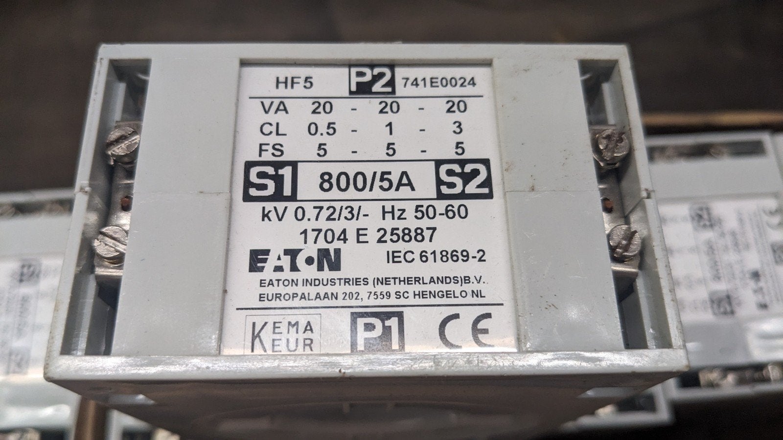 Eaton busbar stroom spoelen 800A/5A, Ophalen