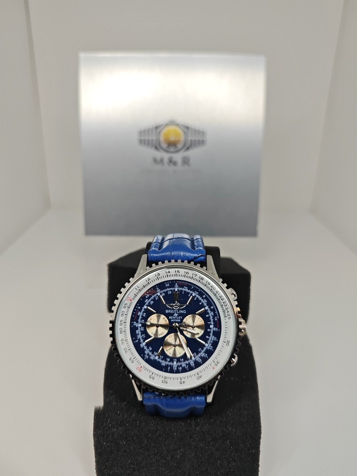 Breitling Bentley 49 mm, Leer, Staal, Verzenden, Breitling
