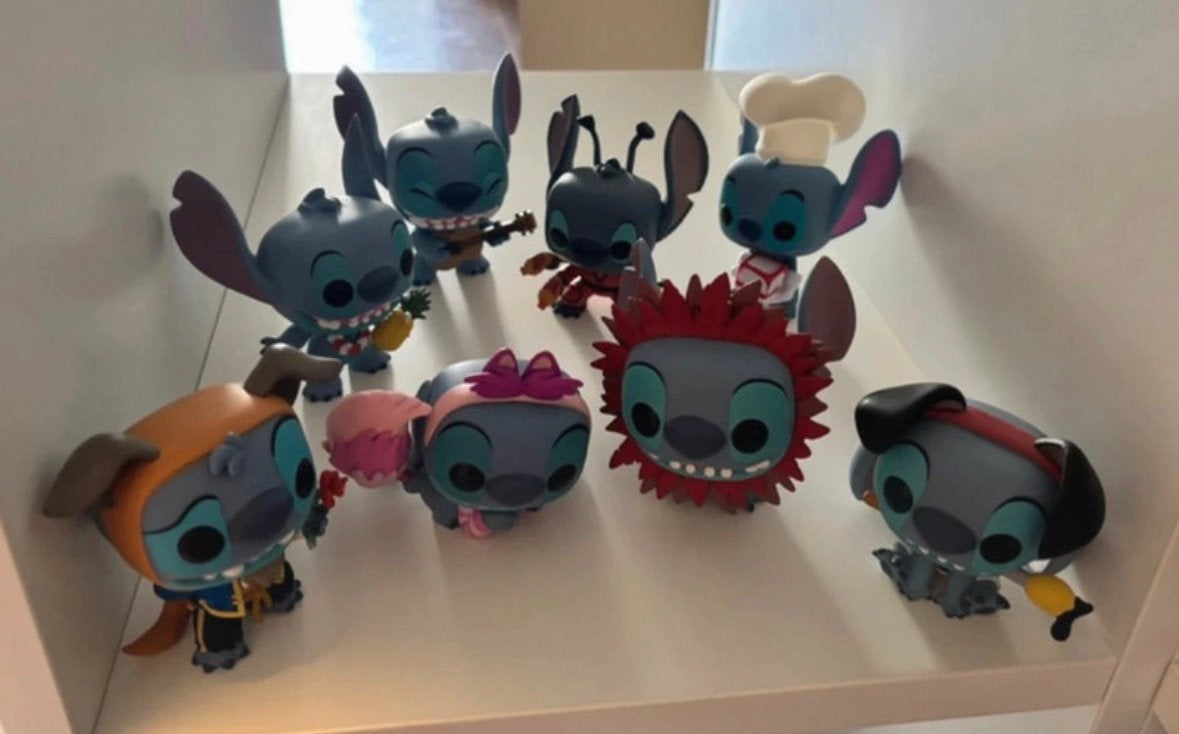 Grote partij Stitch funko pops Disney beeldjes labubu, Ophalen of Verzenden, Zo goed als nieuw