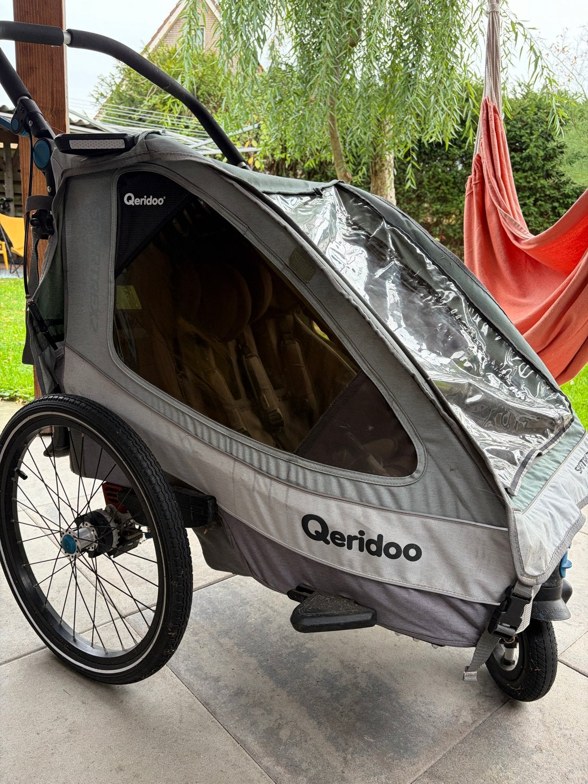 Qeridoo Sportrex 2 Fietskar - Kinderkar, Gebruikt, Vering, Ophalen of Verzenden, Kinderkar