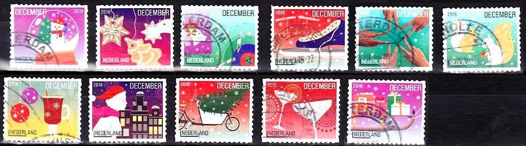 Decemberzegels 2016, Verzenden, Na 1940, Gestempeld