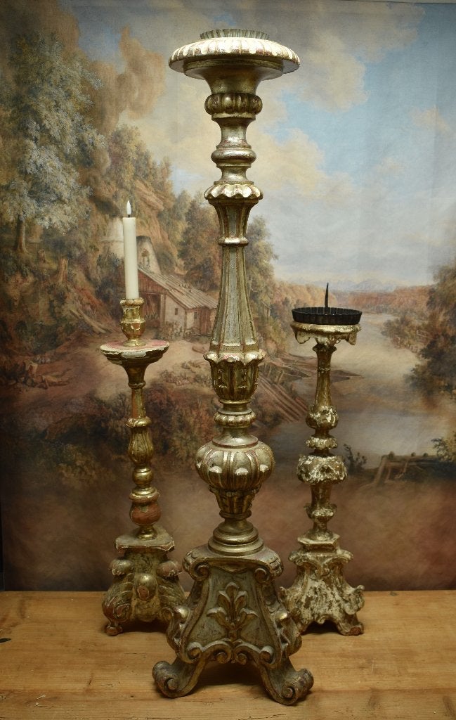 Oude Bois dore Kandelaar. "Uit Aletta's Tijd", Ophalen of Verzenden