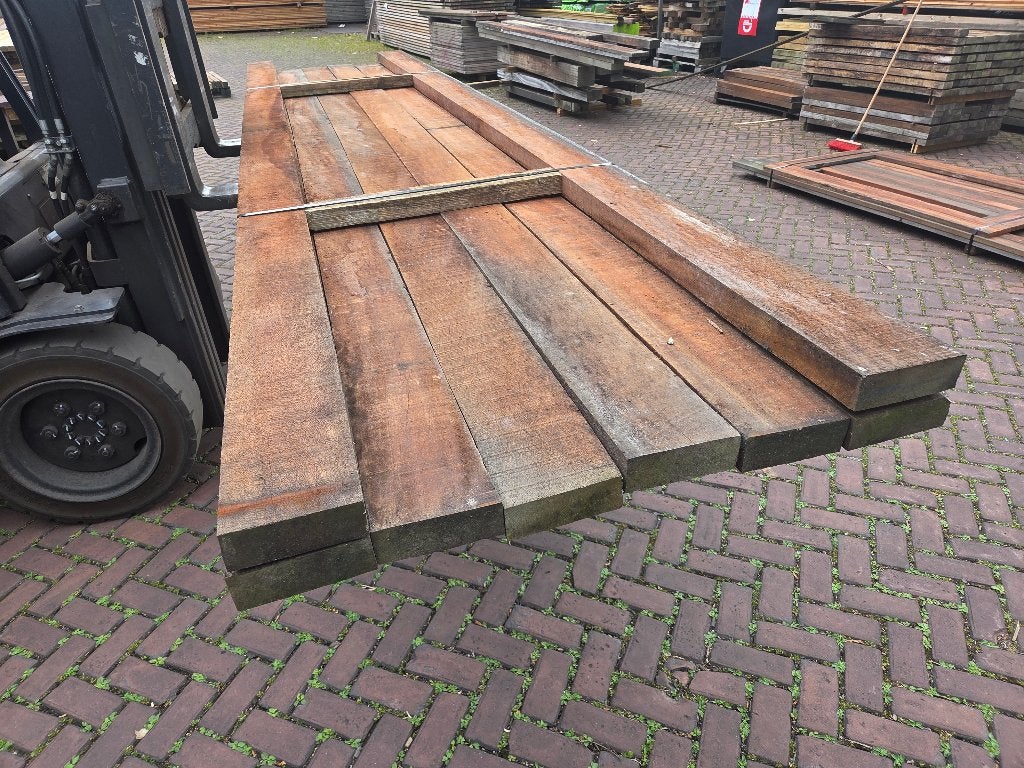 Azobé hardhouten balken 5.0x15.0 cm - nr: HB102, Ophalen, Nieuw, Hardhout, 250 cm of meer
