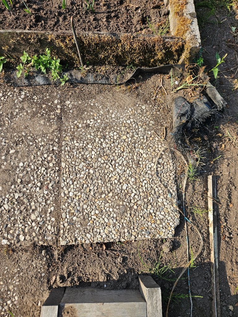 Grindtegels 60 x 40cm, Ophalen, Gebruikt, Beton, Terrastegels