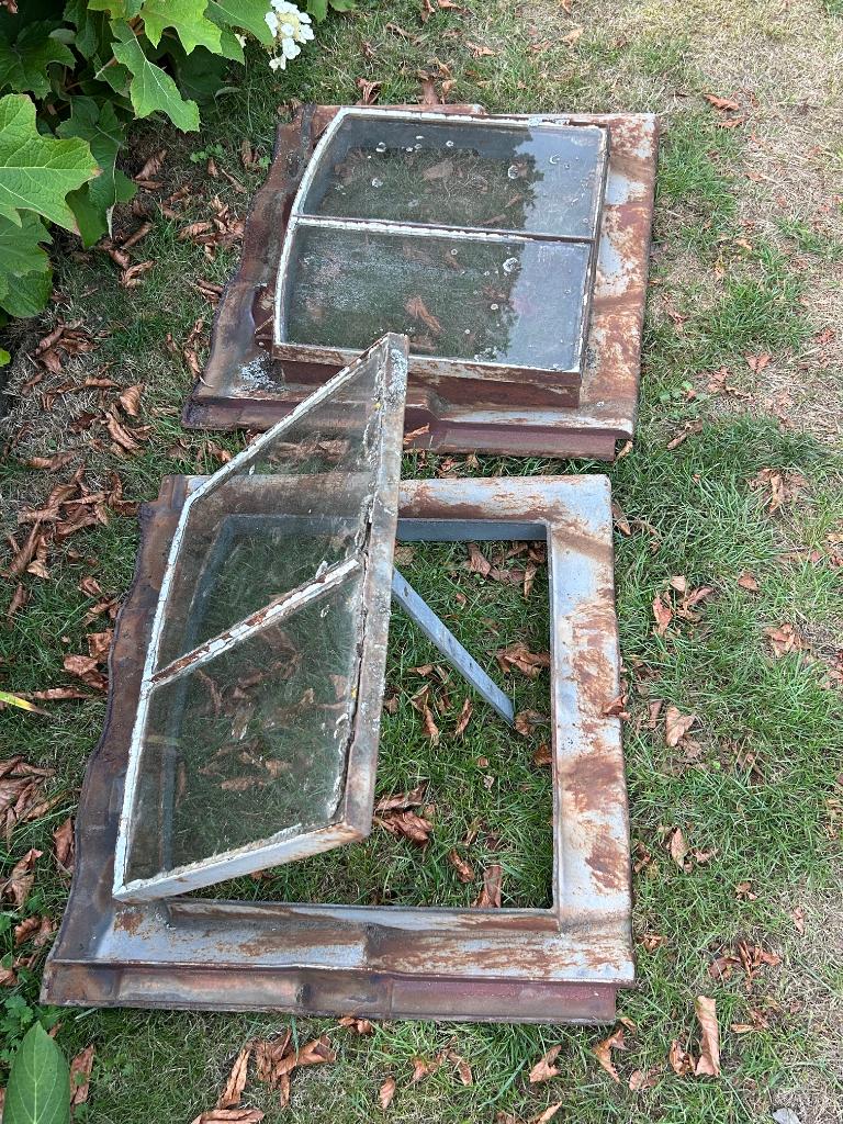 Oud stalen dakramen, Doe-het-zelf en Verbouw, Glas en Ramen, Ophalen, Gebruikt, Minder dan 80 cm, Minder dan 80 cm