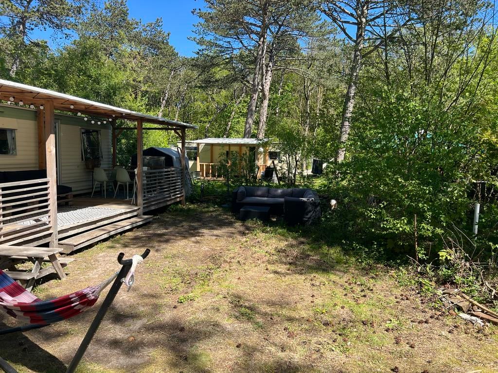 Stacaravan met veranda te huur Camping Bakkum