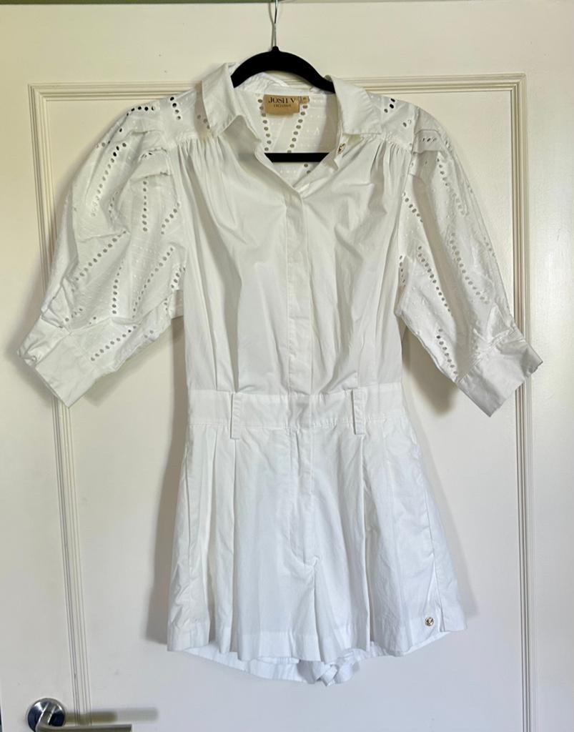 Witte JoshV, Josh V Playsuit,  broekpakje in maat XS., Verzenden, Zo goed als nieuw, Maat 34 (XS) of kleiner, Wit