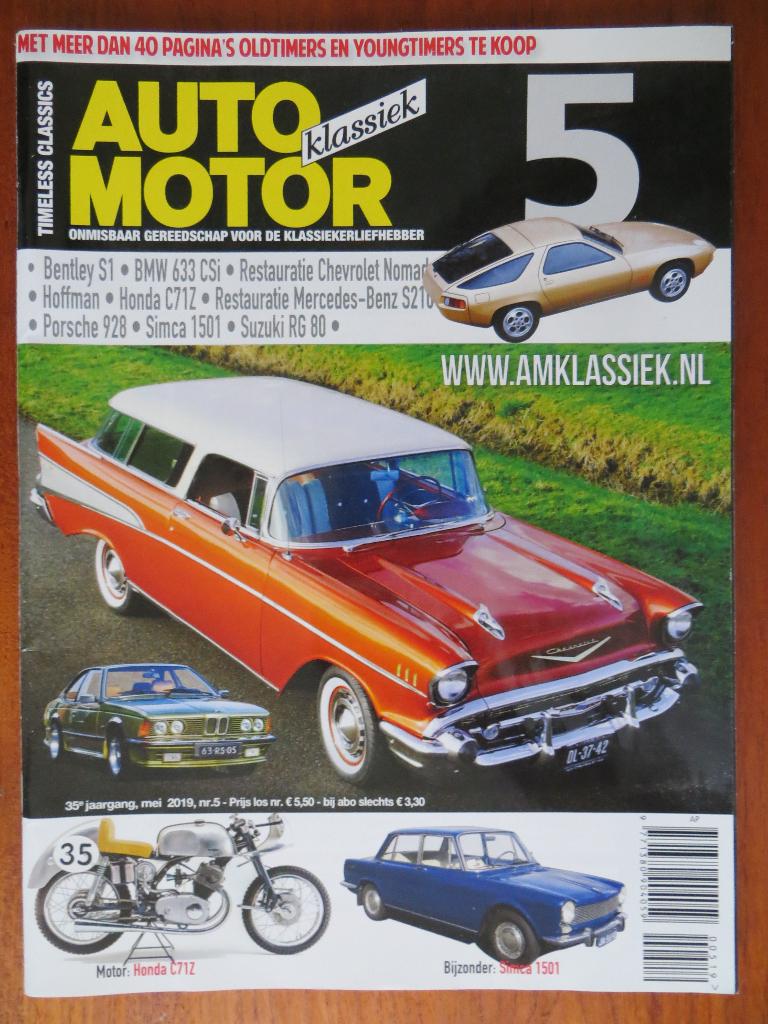 Auto Motor Klassiek 5 2019 Simca 1501, 928, Bentley S1, Ophalen of Verzenden, Zo goed als nieuw, Overige merken