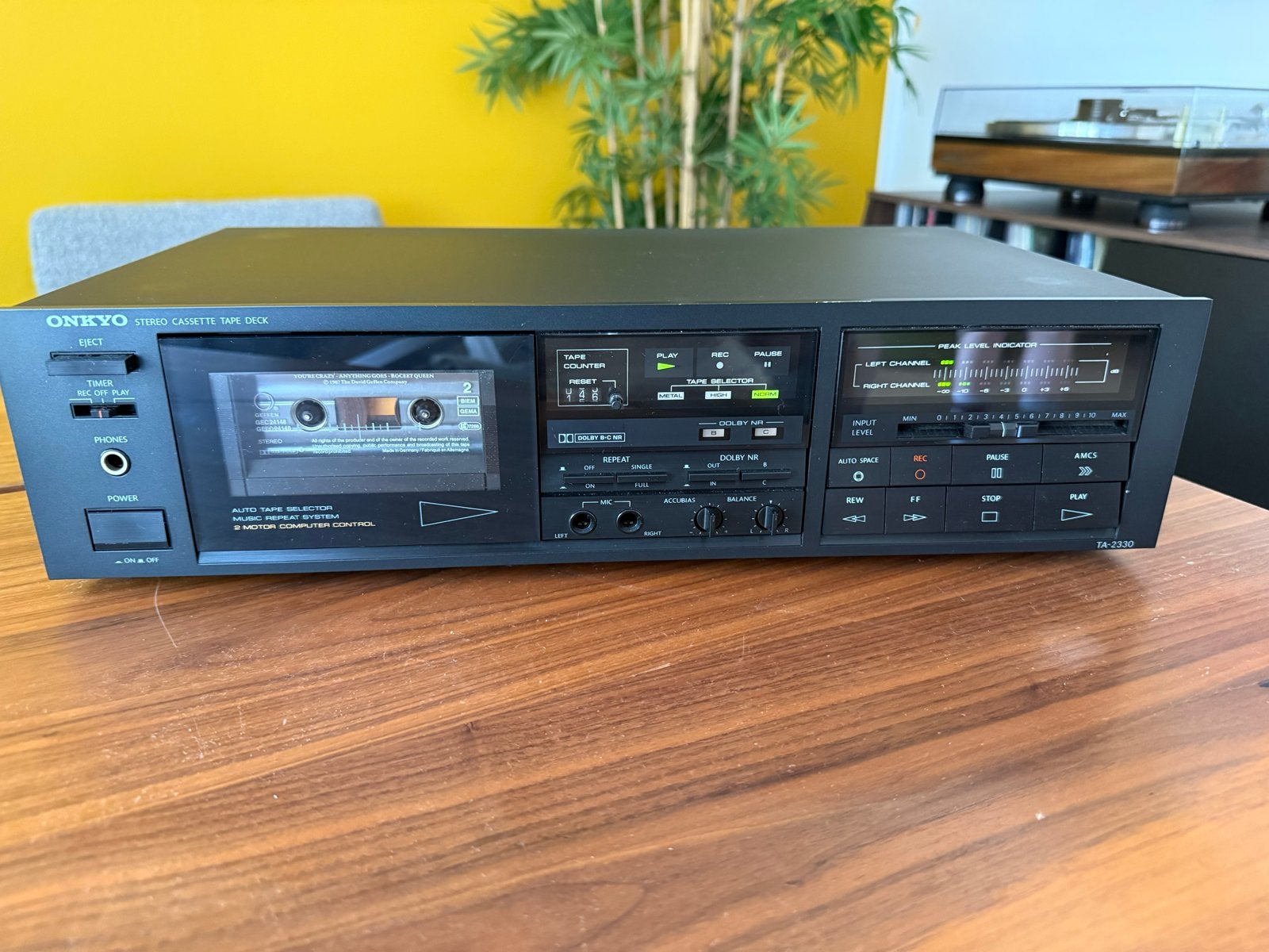 Onkyo TA-2330 Stereo Cassettedeck - Vintage Audio, Ophalen of Verzenden, Enkel, Overige merken, Tiptoetsen