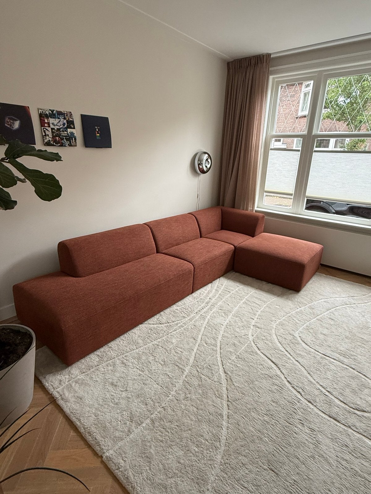 By SIDDE Fidde elementenbank - Full Terra - als nieuw, Ophalen, Hoekbank, 300 cm of meer, 75 tot 100 cm