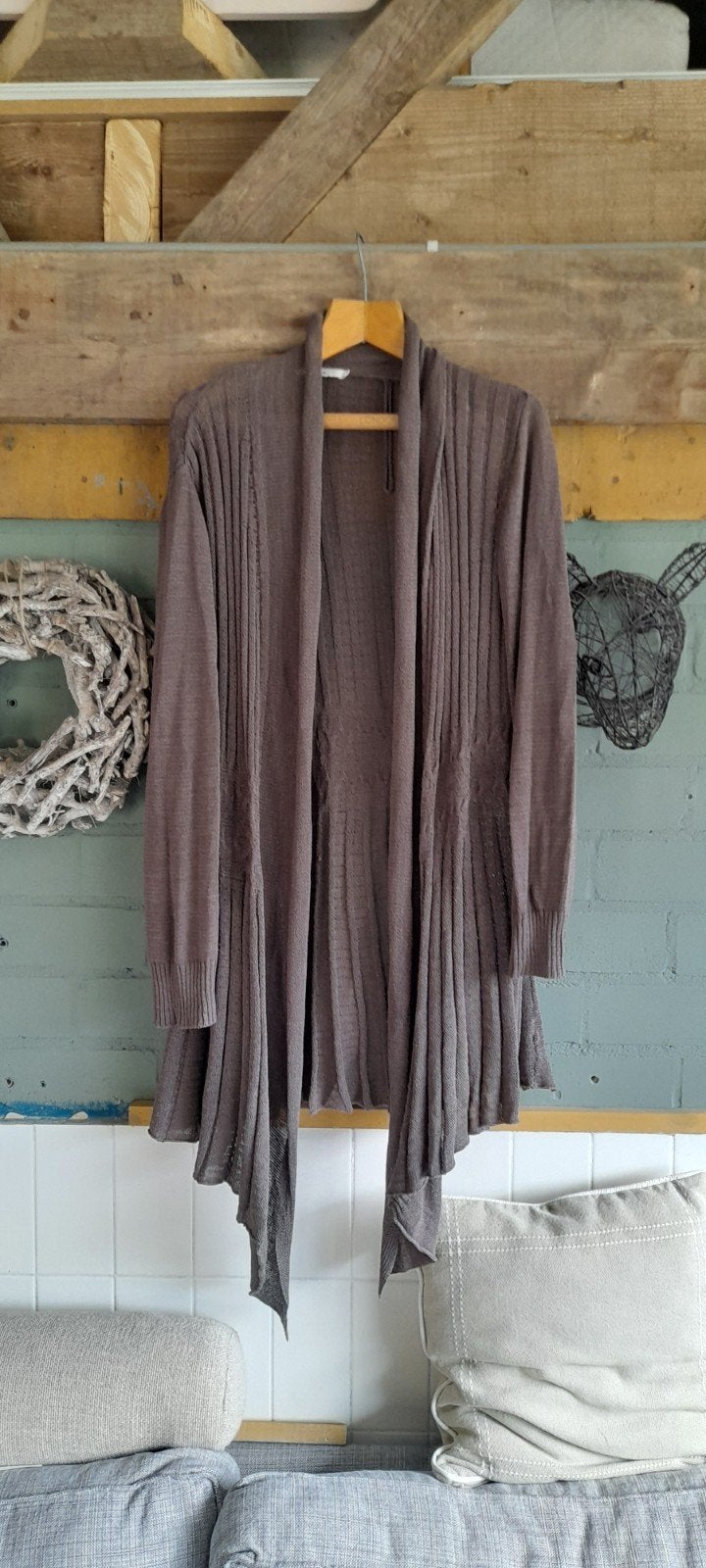 miss etam gehaakt bruin vest 46/48, Kleding | Dames, Bruin, Maat 46/48 (XL) of groter, Ophalen of Verzenden, Zo goed als nieuw