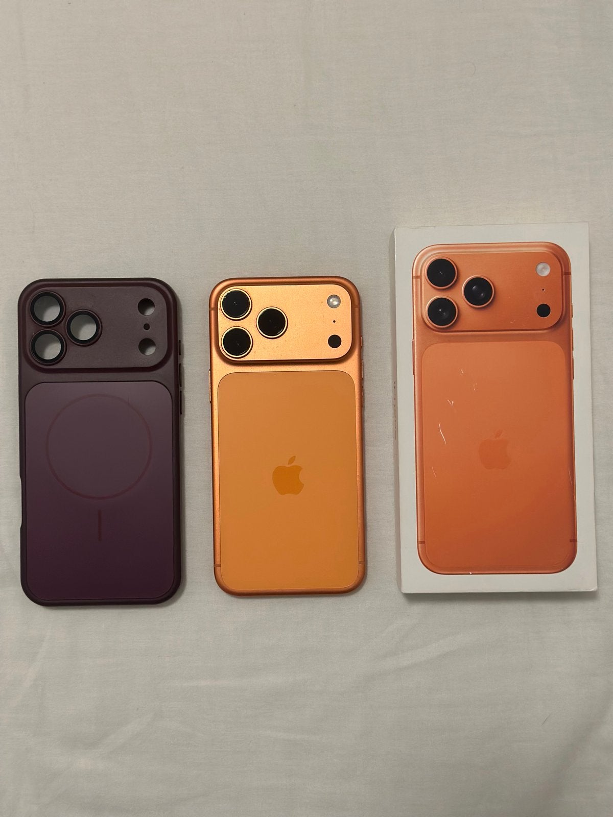 iPhone 17 Pro Max 256GB Oranje met hoesje en doos, 256 GB, Ophalen of Verzenden, Zo goed als nieuw, Zonder simlock