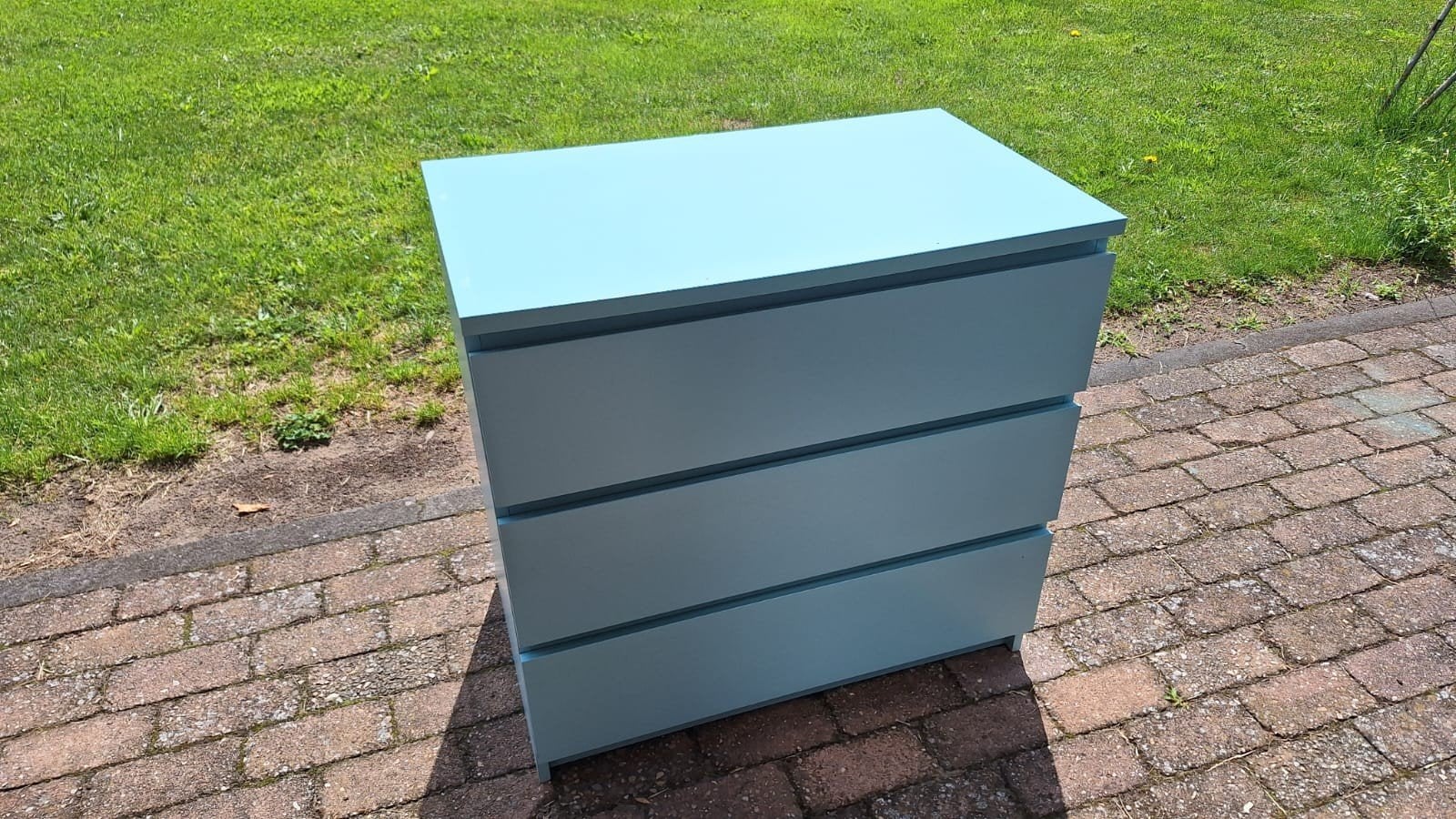 Ikea MALM ladenkast lichtblauw, Ophalen, Gebruikt, 50 tot 100 cm, 3 of 4 laden