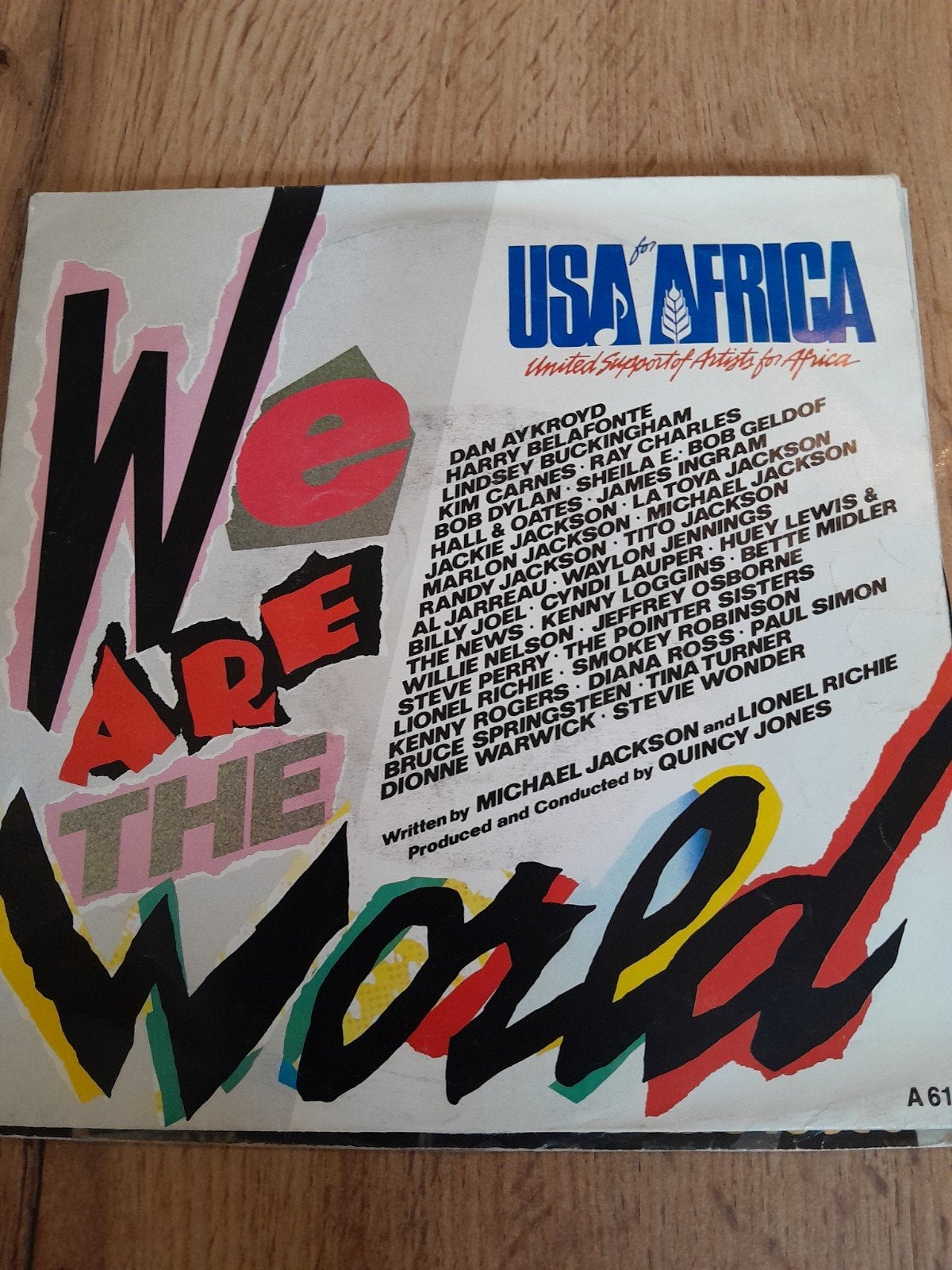 usa africa 7inch we are the world, Ophalen of Verzenden, Zo goed als nieuw, Pop