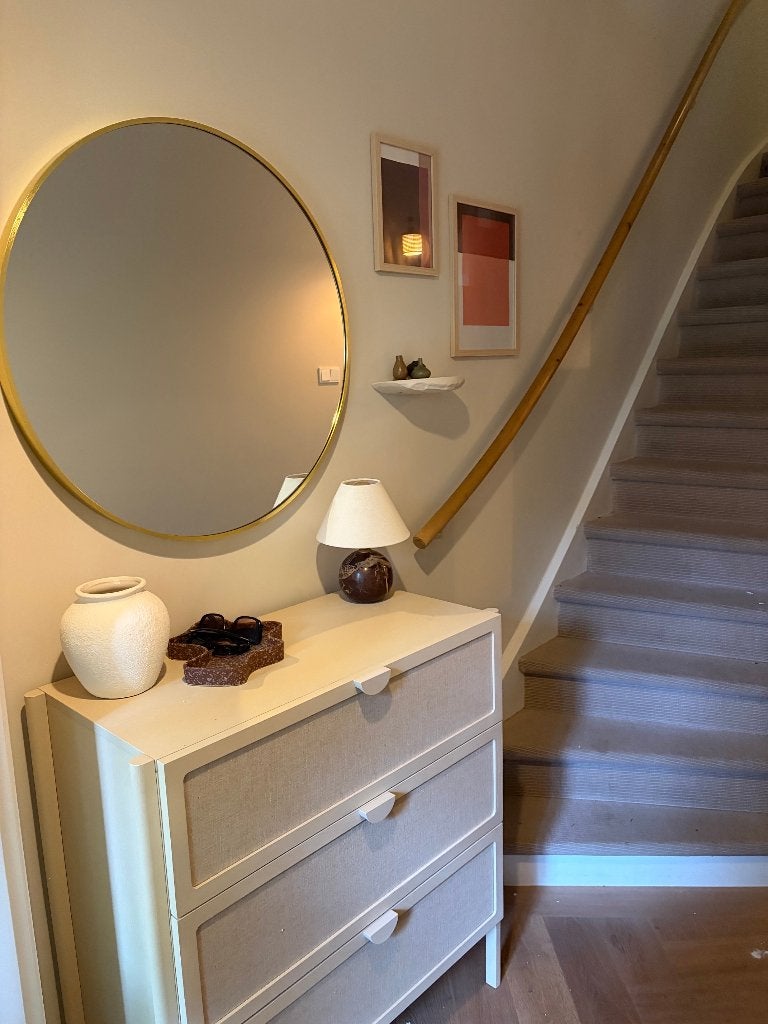 Spiegel rond 80 cm goud, Huis en Inrichting, Ophalen, Rond, Nieuw, 75 tot 100 cm
