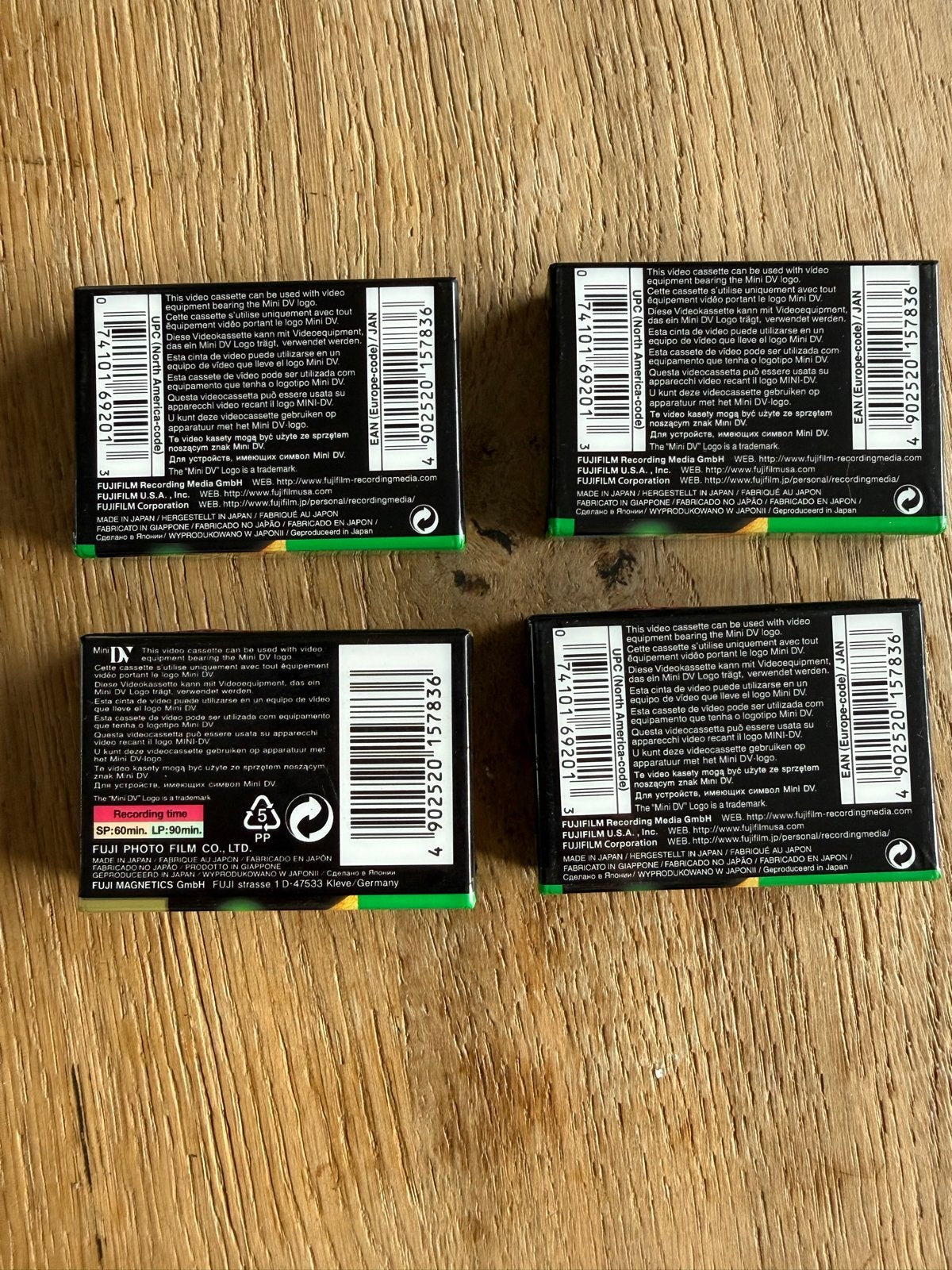 4x Fujifilm DVC Mini DV Cassette 60 min (DVM60 ME), Overige merken, Mini dv, Nieuw, Ophalen of Verzenden
