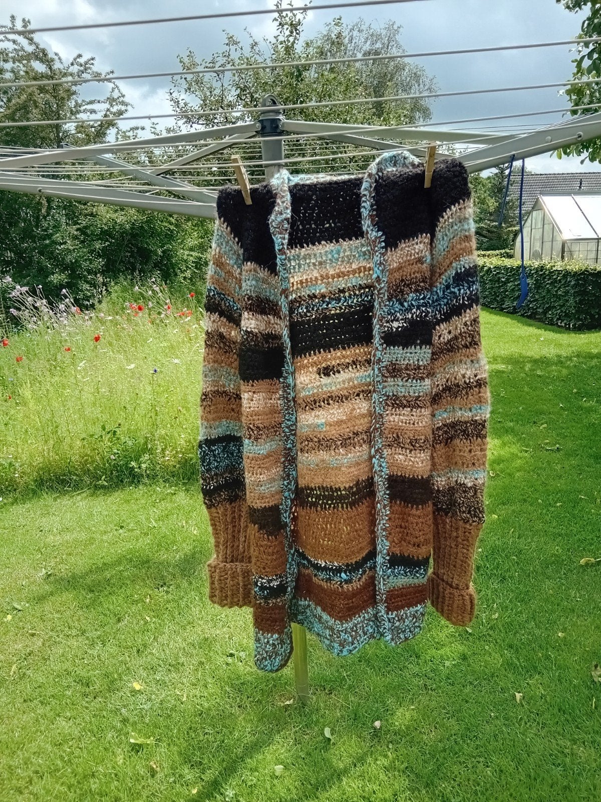 Nieuw handgemaakt handgesponnen alpaca vest en truien L, Ophalen of Verzenden