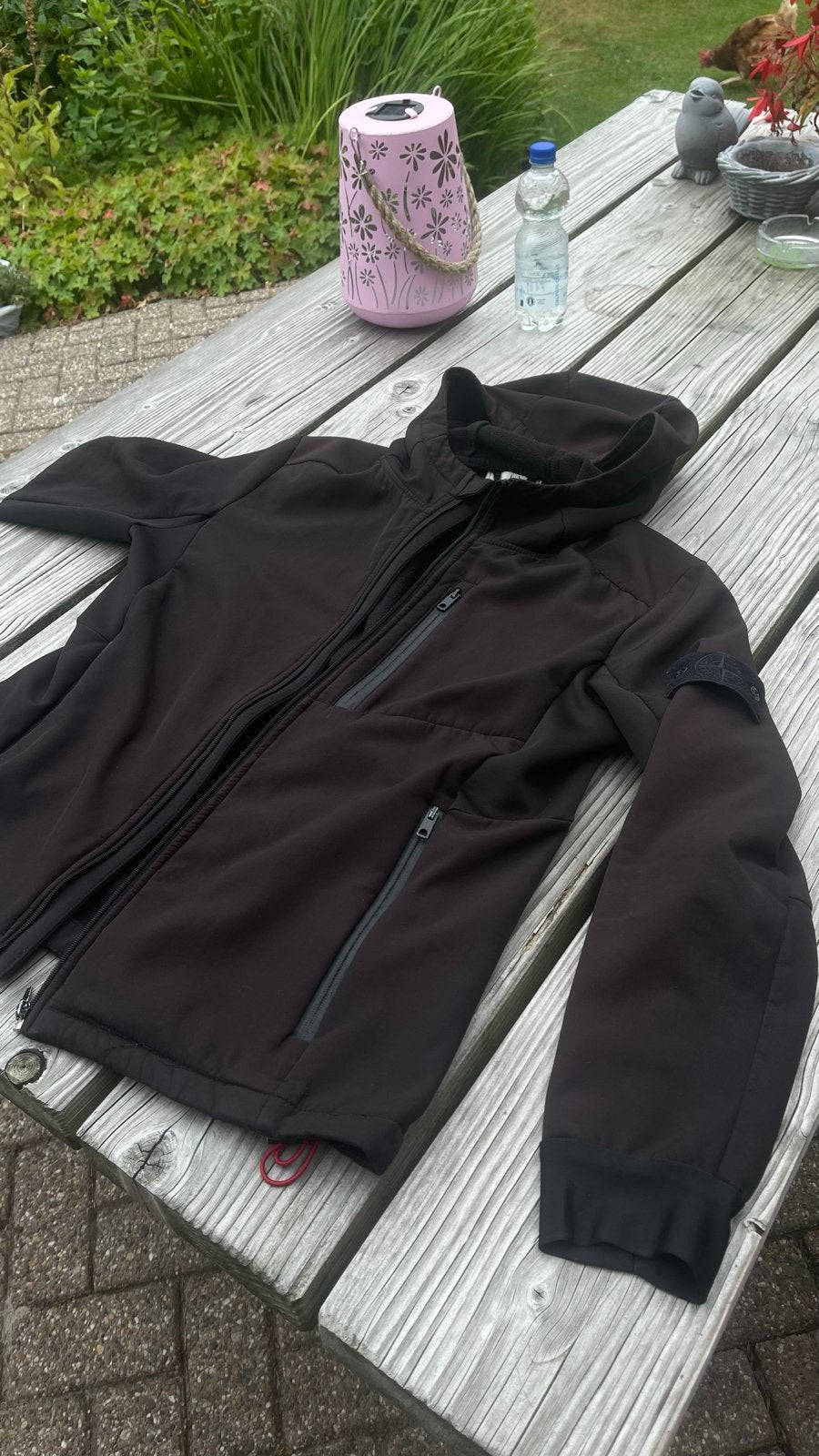 Stone Island Ghost Edition Softshell Jas Zwart met Zwarte Ba, Ophalen of Verzenden, Zo goed als nieuw, Maat 56/58 (XL), Zwart